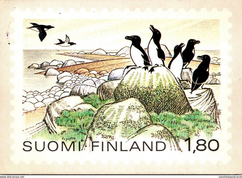 Stamps On Postcards 1983 Finland
