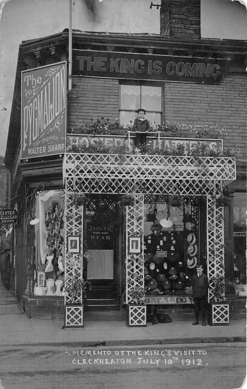 Lot306 a memento of the king's visit to cleckheaton   real photo uk Kirklees