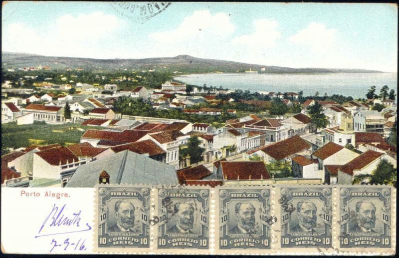 brazil, PORTO ALEGRE, Partial View (1916) Stamps