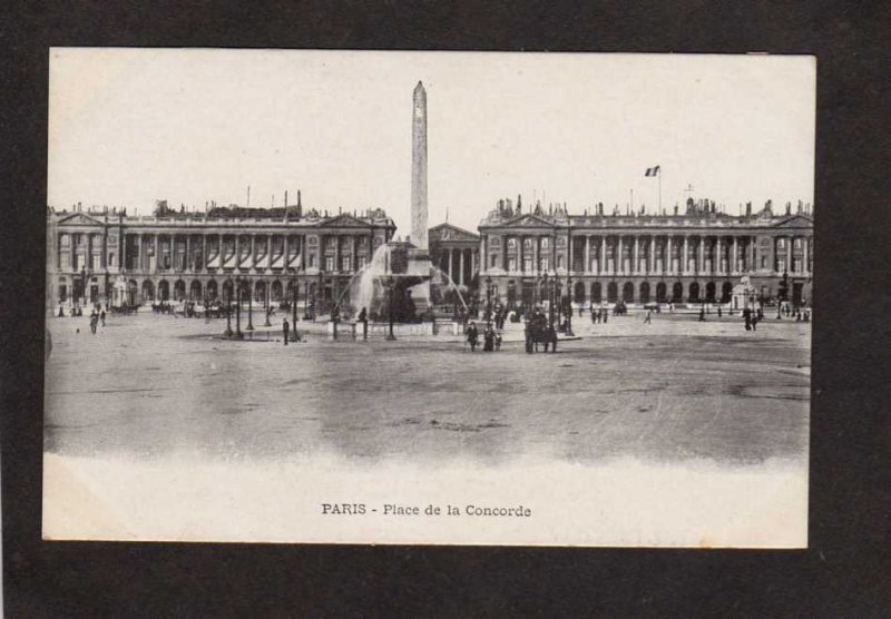 France Paris Place de la Concorde Vintage Postcard Carte Postale French