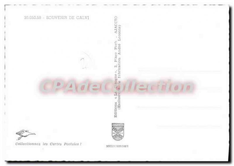 Modern Postcard Souvenir De Calvi