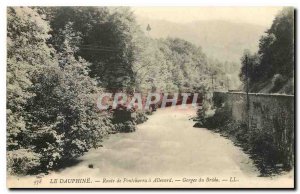 Old Postcard The Dauphine road has Pontcharra Allevard Gorges Breda