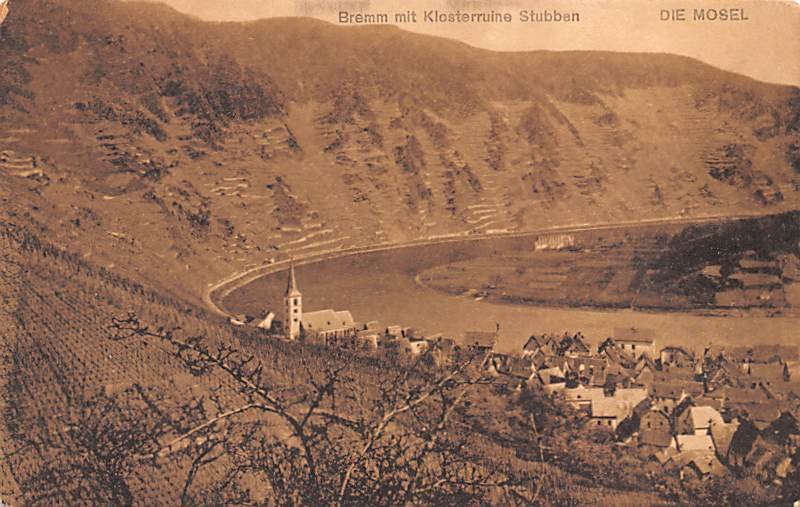 Bremm mit Klosterruine Stubben Die Mosel Germany Unused 