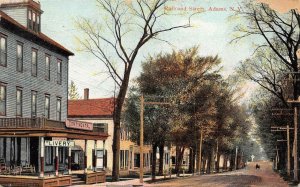 ADAMS, New York NY   RAILROAD STREET SCENE~JA Leleand Livery  JEFFERSON CO  1910