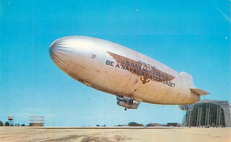 Postcard New Jersey Lakehurst US Naval Air Station 1950s Blimp Squadrons 23-1924 