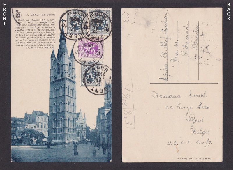 BELGIUM, Postcard, Ghent, Le Beffroi