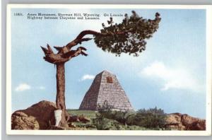 Old Postcard~Ames Monument~Sherman Hill~Wyoming/WY
