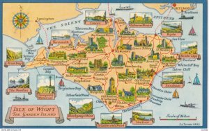 ISLE of WIGHT, 1950-60s; Map