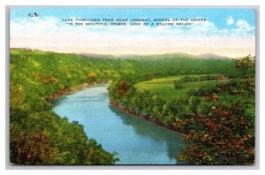 Lake Taneycomo From  Point Lookout Ozarks Missouri MO Linen Postcard Z2