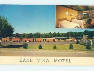 Unused Pre-1980 KANE VIEW MOTEL Kane Pennsylvania PA n7096@