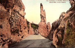 South Dakota Black Hills The Sentinels On Needles Highway Handcolored Albertype