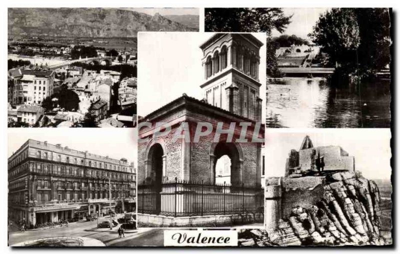 Postcard Modern Valencia on Rhone Park Jouvet General View of the Rhone Penda...