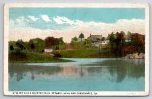 Carbondale Illinois Midland Hills Country Club Postcard O24