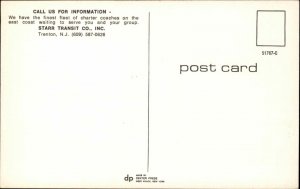 Trenton NJ Starr Transit Co. Bus Vintage Chrome Postcard