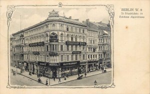 Germany Berlin Cafe Hotel Restaurant Schlosser 1909