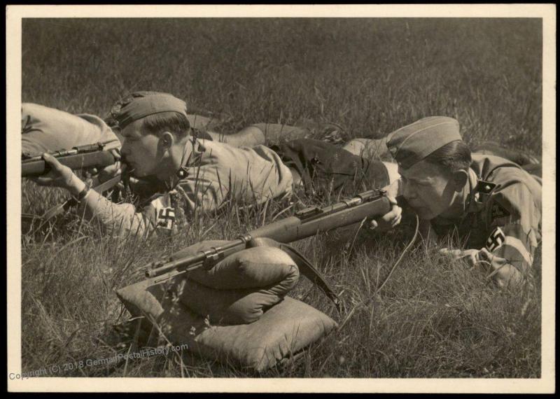 3rd Reich Germany Shooting Education Hitler Youth HJ RPPC Propaganda Card 84752