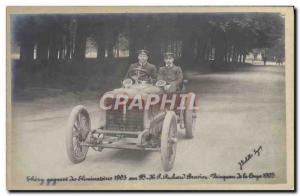 Old Postcard Automotive Thery winning postseason in 1905 Richard Brasier