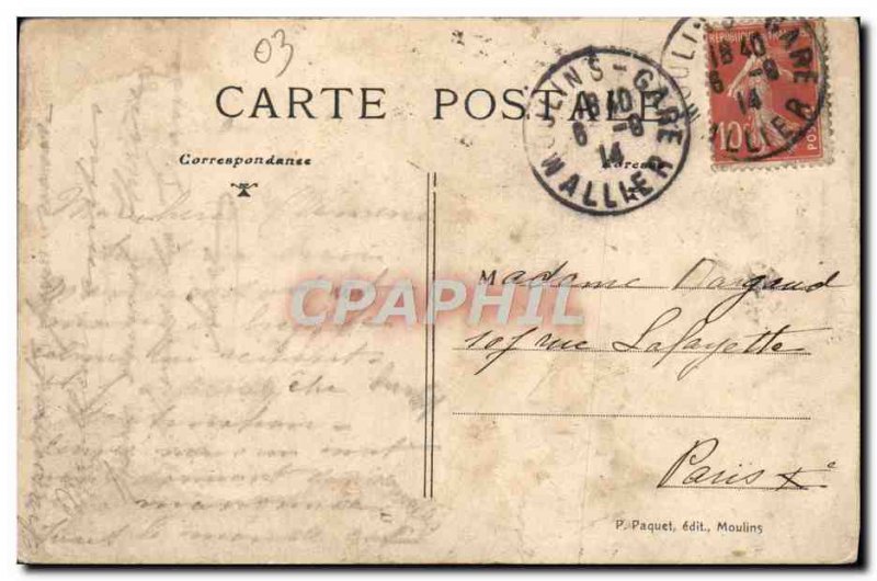 Old Postcard Moulins Lycee Banville Chapel