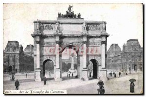 Old Postcard Paris Arc de Triomphe du Carrousel