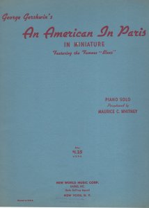 An American In Paris George Gershwin In Miniature XL Old Sheet Music