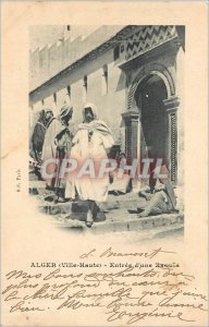 Old Postcard Alger City High Entree of Zaouia