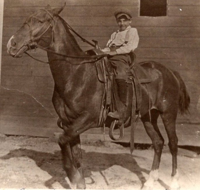 RPPC  Little Henry Selzer on Horseback  c1910   Postcard