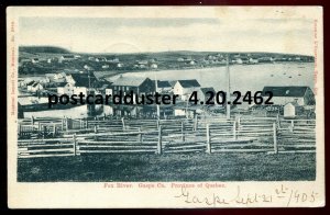 h953 - FOX RIVER Quebec Postcard 1905 Gaspe. Panoramic View