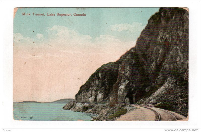 ONTARIO, Canada, PU-1912; Mink Tunnel, Lake Superior