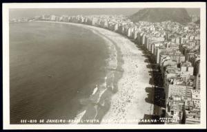 Panorama of Rio de Janeiro Guanabara Brasil RPPC Real Photo Postcard Brazil