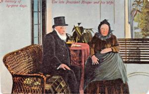 SOUTH AFRICA~PRESIDENT KRUGER & WIFE~A MEMORY OF BY-GONE DAYS POSTCARD