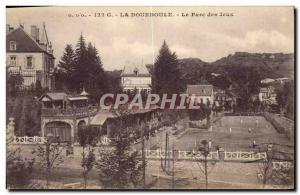 Old Postcard The Tennis Bourboule games park