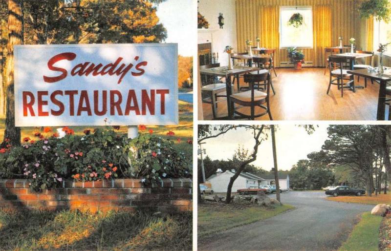 Sandwich Massachusetts Sandys Restaurant Multiview Vintage Postcard K38246