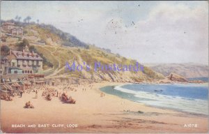 Cornwall Art Postcard - Looe Beach and East Cliff, Artist B.F.C.Parr  DC2168