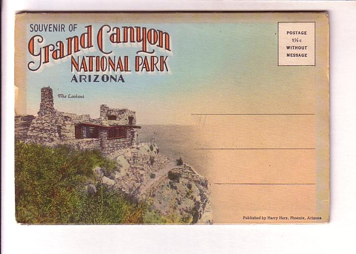 Grand Canyon National Park, Arizonia, Souvenir Folder, 18 Images