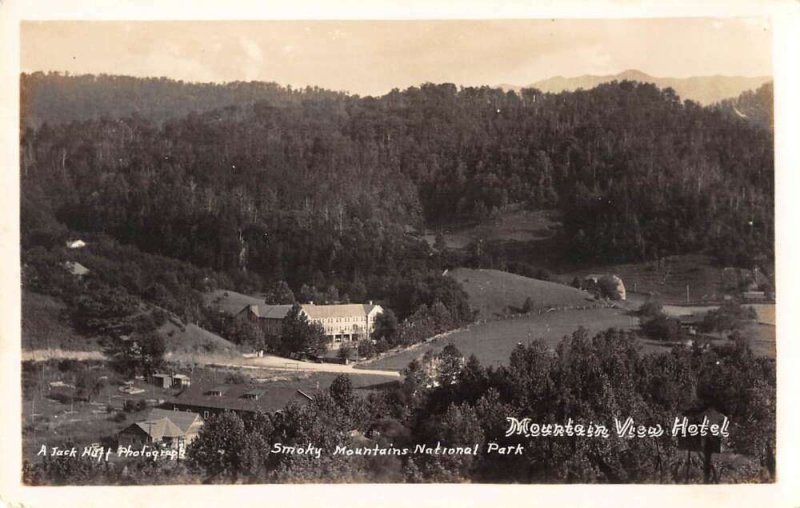 Smoky Mountains National Park Mountain View Hotel Real Photo Postcard AA40229
