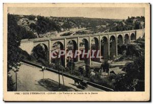 Old Postcard Cote D & # 39Emeraude Dinan Viaduct and Coulee Rance