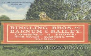 Ringling Bros. Sarasota, FL. USACircus Postcard