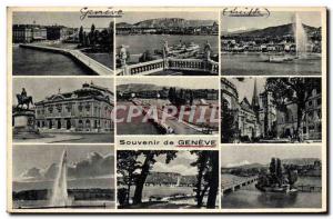 Old Postcard Souvenir De Geneve