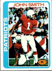 1978 Topps Football Card John Smith New England Patriots sk7358
