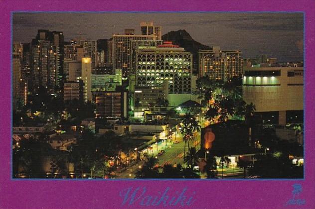 Hawaii Waikiki At Night