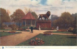 Oilette Tuck postcard Forbury gardens lion monument