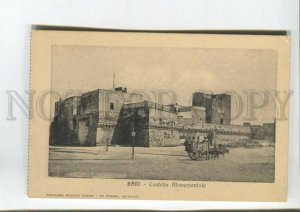 475681 Italy Bari horse cart at the old castle Vintage postcard