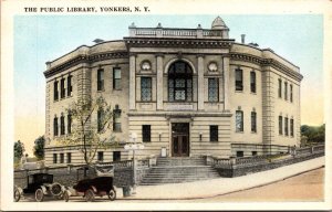 Postcard The Public Library in Yonkers, New York