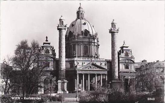 Austria Vienna Karlskirche Real Photo