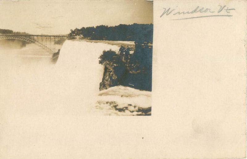 Windsor, VT  Bridge and Falls Old Undivided Back Photo Postcard