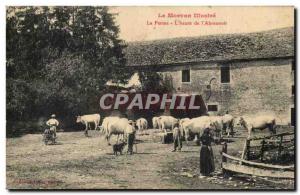 Old Postcard Morvan Farm L & # & # 39heure of 39abreuvoir