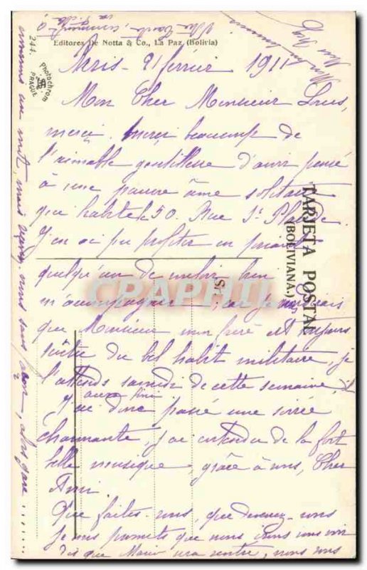 Old Postcard Salvaje Beni Bolivia