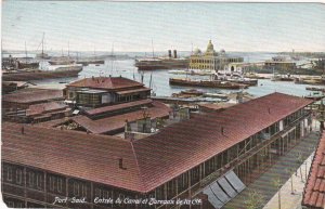 Egypt Port Said Entree du Canal et Bureaux de la Cie Suez Canal Entrance sk4469