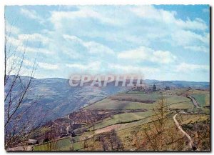 Modern Postcard Le Fel Aveyron church Roussy near Montsalvy Cantal Auberge fl...