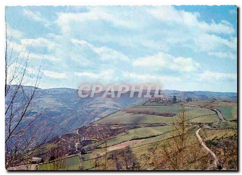 Modern Postcard Le Fel Aveyron church Roussy near Montsalvy Cantal Auberge fl...